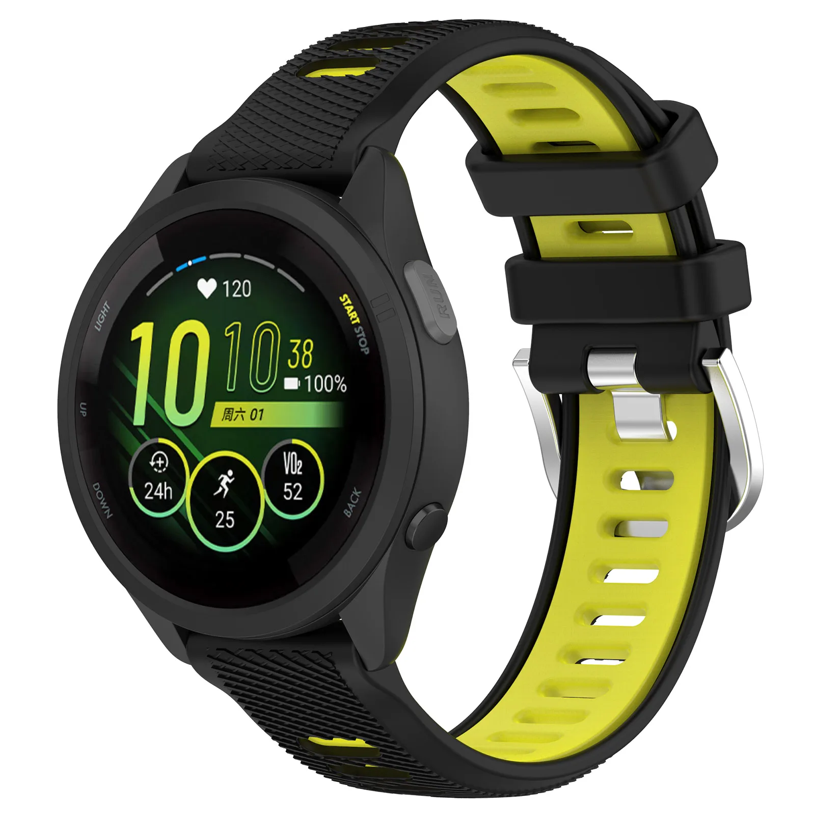 18 20 22MM Original Silicone Strap for Garmin Forerunner 265/265s/245/745 Official Silicone Band for Garmin Venu/Vivoactive 4 3