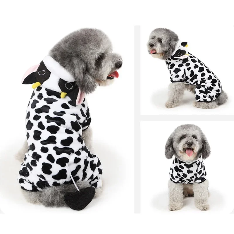 Fleece Soft Warm Pet Dog Jumpsuits Clothing for Dogs Pajamas  Pet Hoodies Chihuahua Teddy Costume Ropa Perro