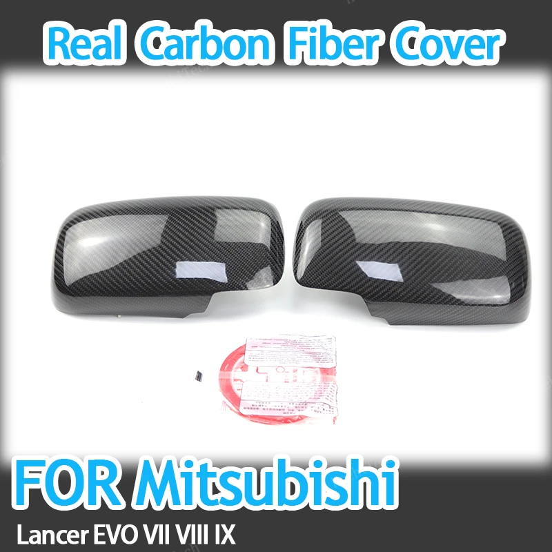 

Real Carbon Fiber ADD-ON Side Mirror cover Caps for Mitsubishi Lancer Evolution EVO VII VIII IX 2001-2007