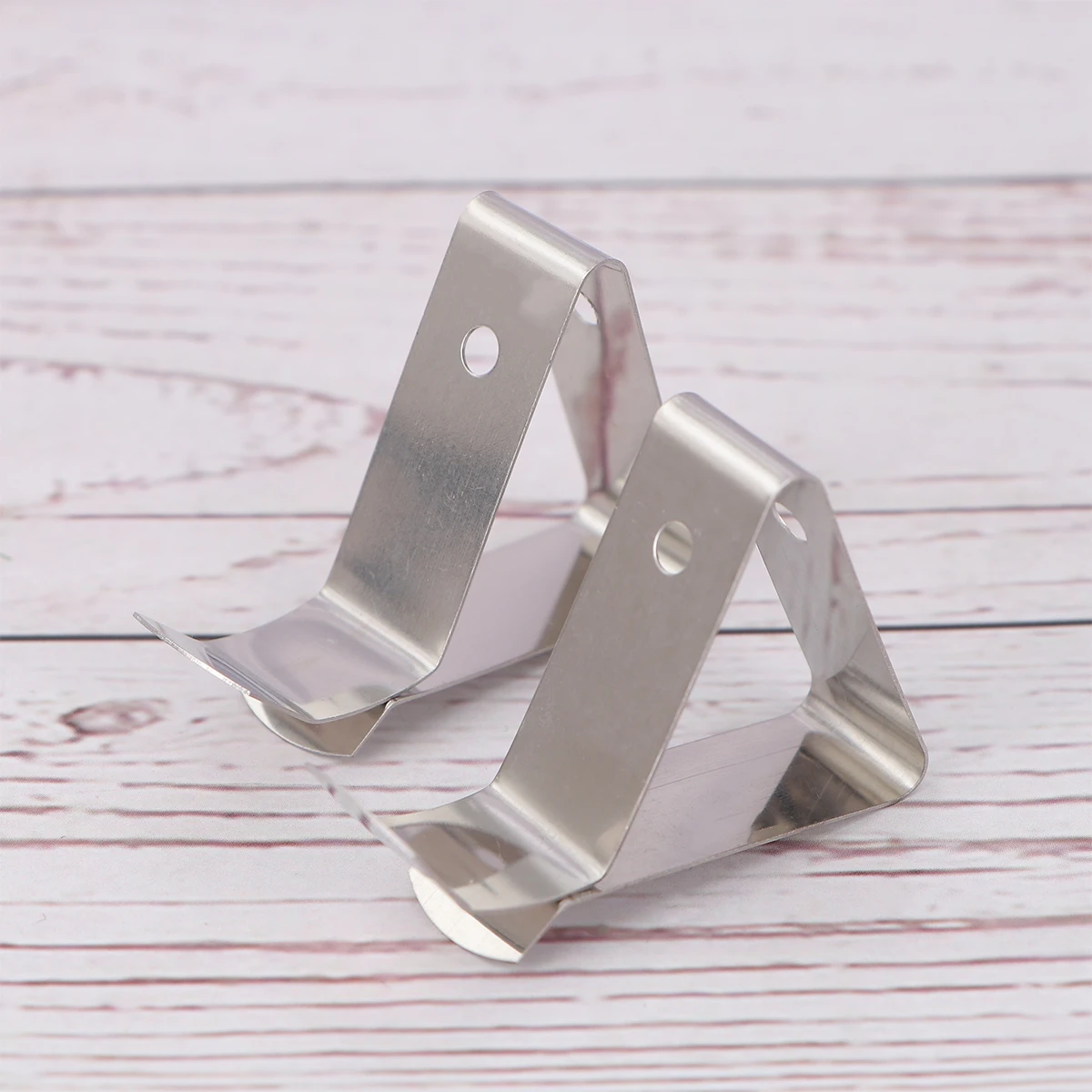 

2pcs Stainless Steel Thermometer Probe Holder Food Grade Clip Meat Grill Bracket For Accurate Reading Portable