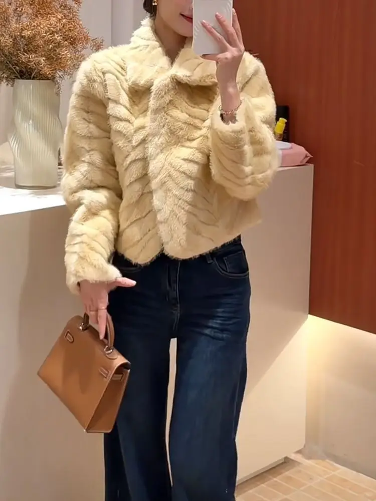 Graue Kunstpelzmäntel für Damen, Casaco Puffy, kühle ältere Menschen im europäischen Stil, grauer Fuchs vorne, Rundhalsausschnitt, beidseitig, stilvoll, Herbst-Baumwolle