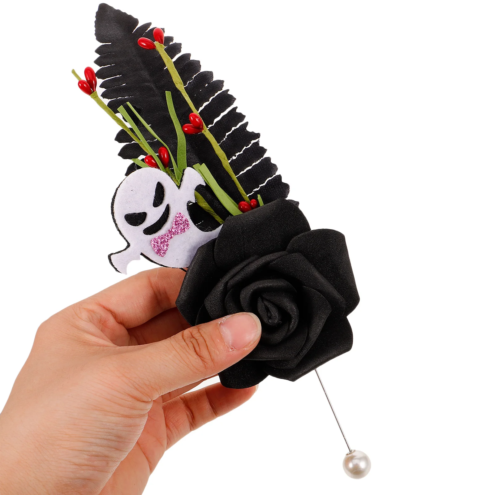 هالوين روز بروش دبوس وهمية روز الصدار الملابس الزخرفية دبوس عناصر الهالوين الإبداعية بروش دبابيس #5