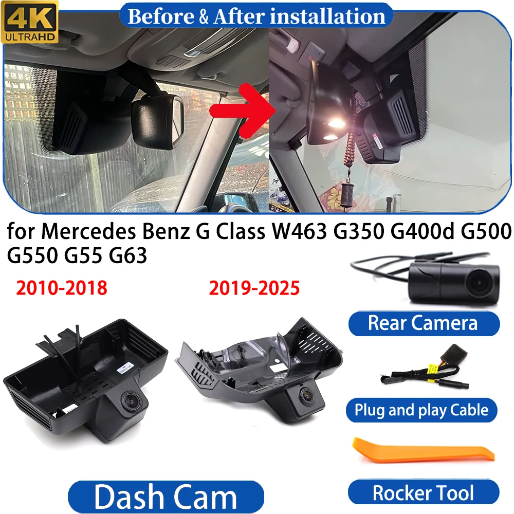 Dash Cam for Mercedes Benz G Class W463 G350 G400d G500 G550 G55 G63 4K UHD DVR Camera Video Recorder Driving Recorder Dashboard