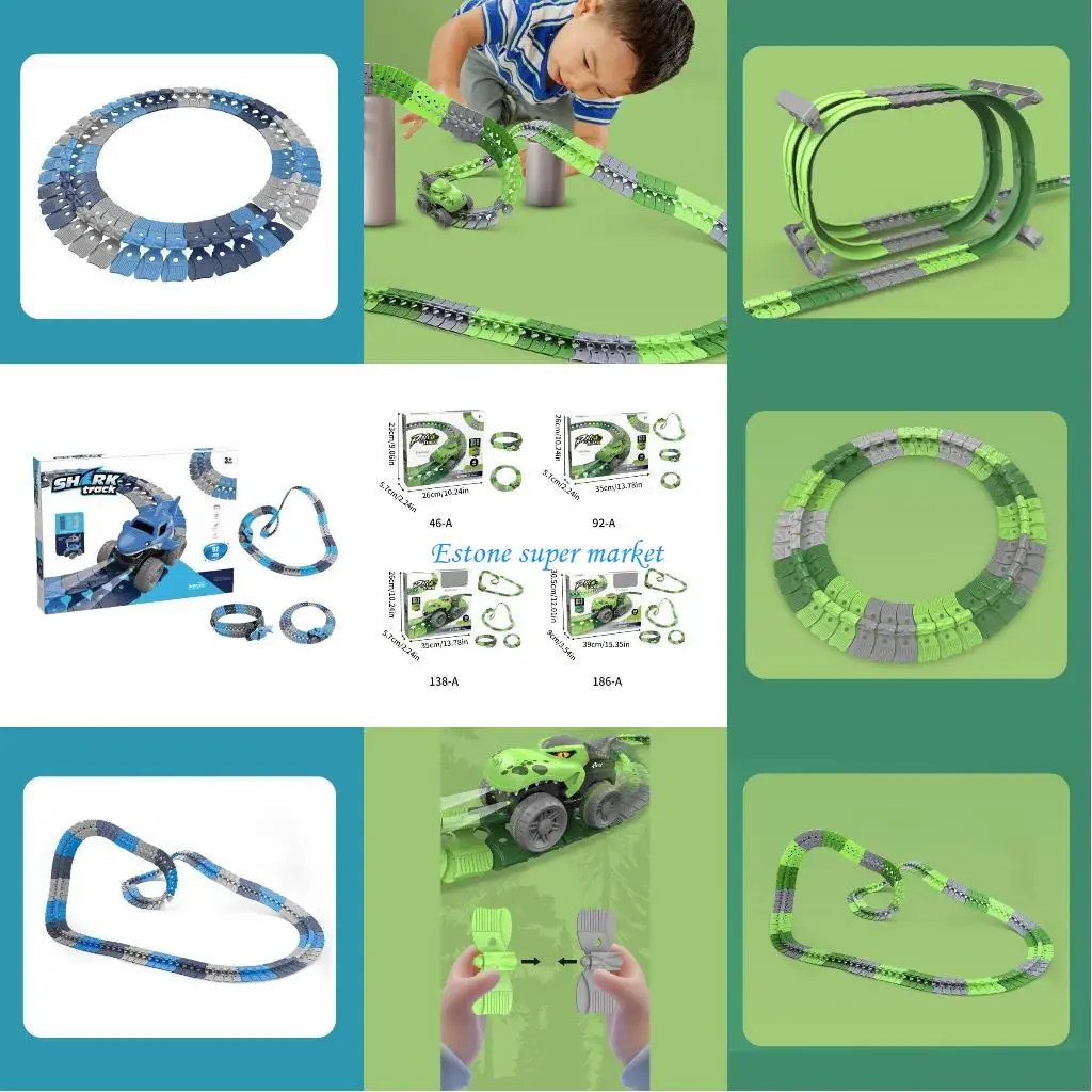 

090B Невесомость гоночный грузовик трек игрушка DIY гоночный трек электромобиль мальчик подарок на день рождения