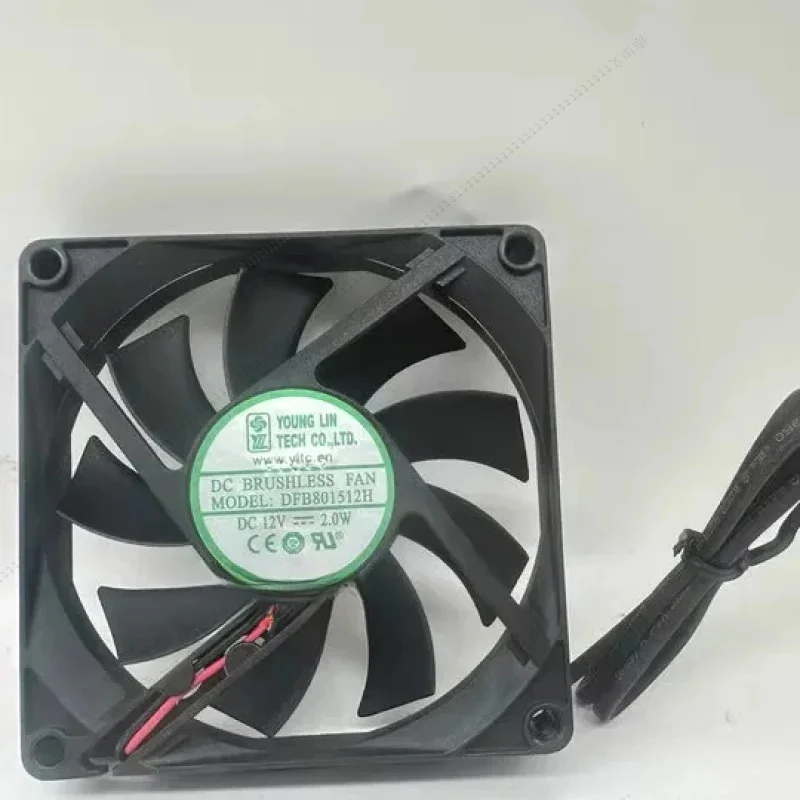 

W Young Lin DFB 801512 H DC 12 В 2,0 Вт 80x80x15 мм 2-проводной охлаждающий вентилятор для сервера