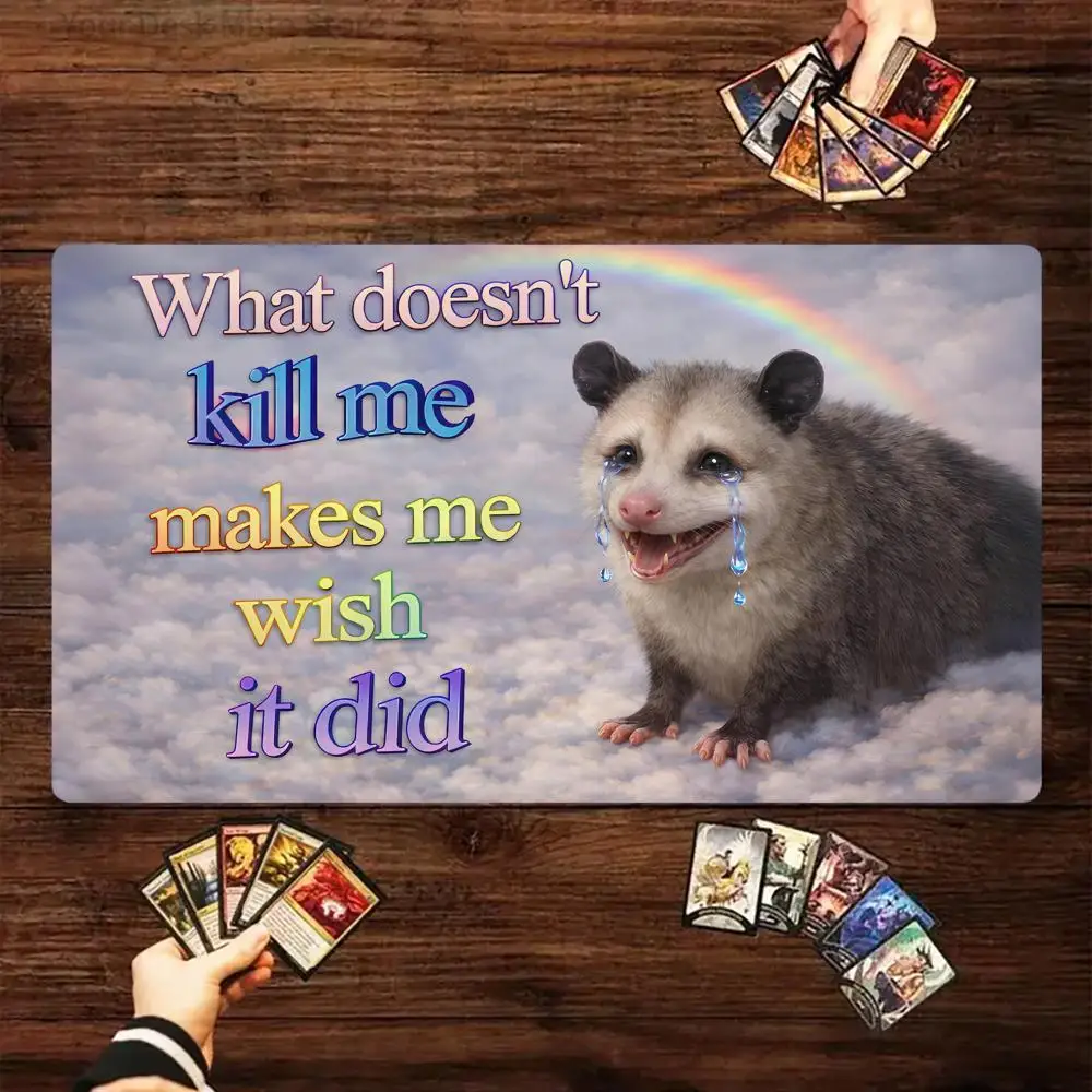 The Magic Gathering Playmat Funny Meme Magic Party Game Mat Durable Rubber for MTG&TCG Games . Mouse Pad Offices Desk Mats