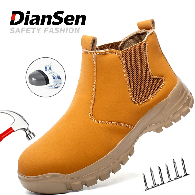 

Мужская непромокаемая защитная обувь Рабочая обувь со стальным носком Неразрушимая обувь с защитой от ударов Легкие кроссовки Высокие промышленные туфли