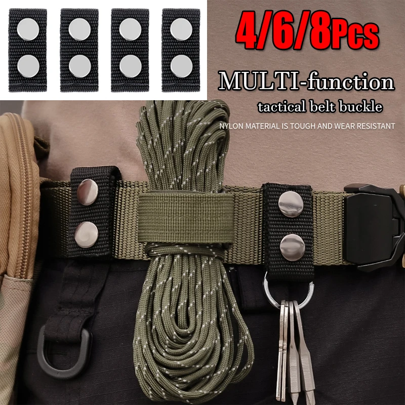 Double Nylon Metal Heavy Duty Tactical Belt Buckle Double Multipurpose Portable Outdoor Accessory Equipment Fixed Buckles