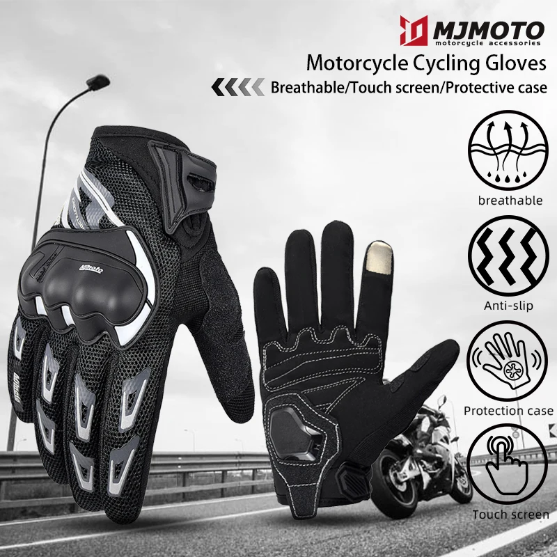 

Summer Motorcycle Gloves for Man Breathable Mesh Motocross Gloves Anti-fall Motorbike Gloves ATV MX Cycling Gloves Touchscreen