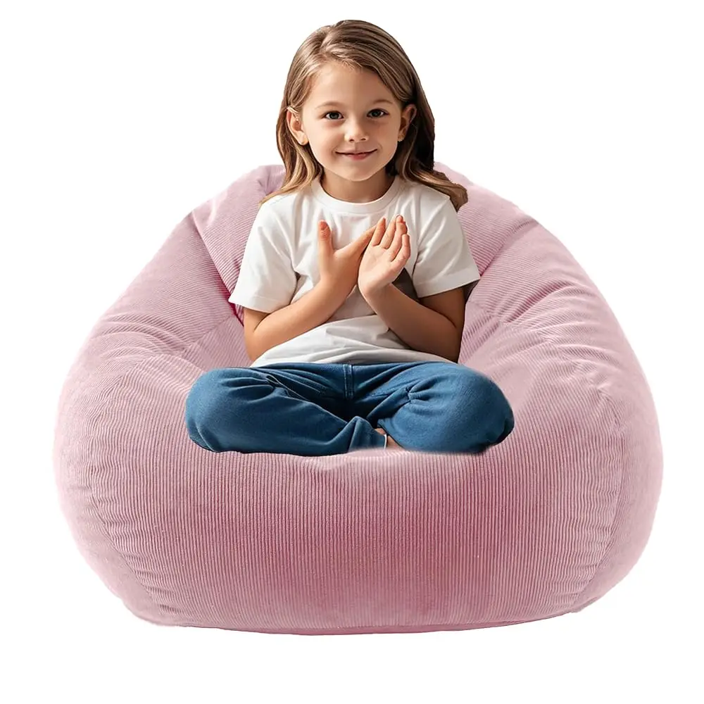 

3Ft Memory Foam Bean Bag Chairs For Teens Or Kids With Filling Bean Bag Sofa With Handle Super Soft Washable Corduroy Fabric