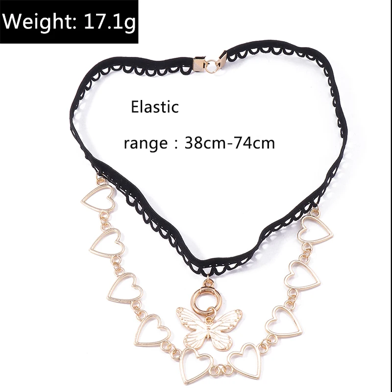 Aihua Mode Liebe Herzen Insekt Schmetterling Bein Kette für Frauen Körpers chmuck Strand Gold Silber Farbe mehr schicht ige Oberschenkel kette – Detail 14