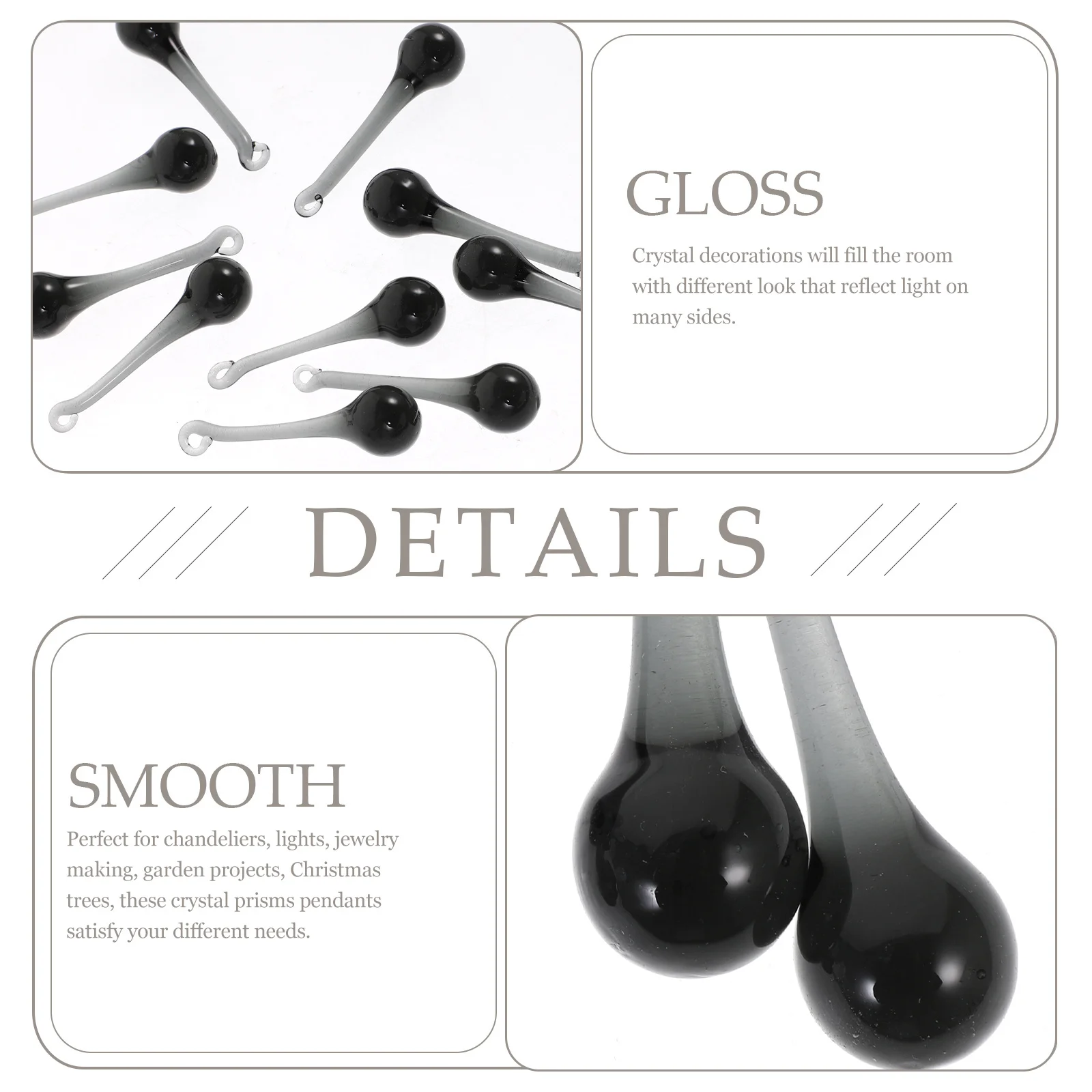 

10Pcs Crystal Pendant Prisms Elegant Hanging Decoration for Chandeliers Wedding Birthday Christmas Lighting Chandelier Crystals