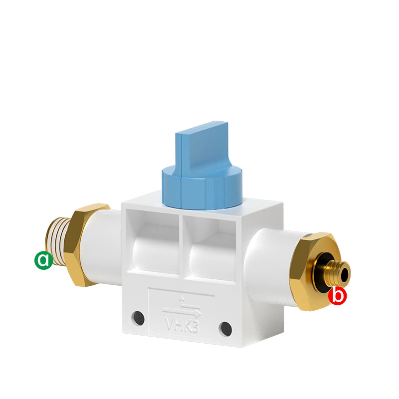 

Air Pneumatic Fitting VHK3 Series Double Threaded Manual Valve With Exhaust