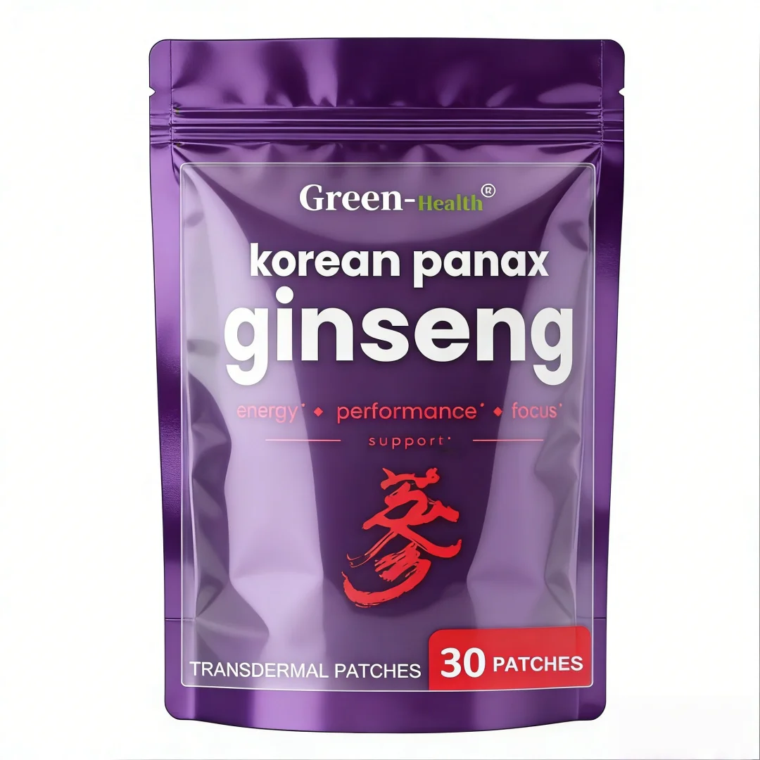 A5YE  Korean Red Ginseng Root Transdermal Patches 30 Count Energy Focus Performance Vitality Immune Support