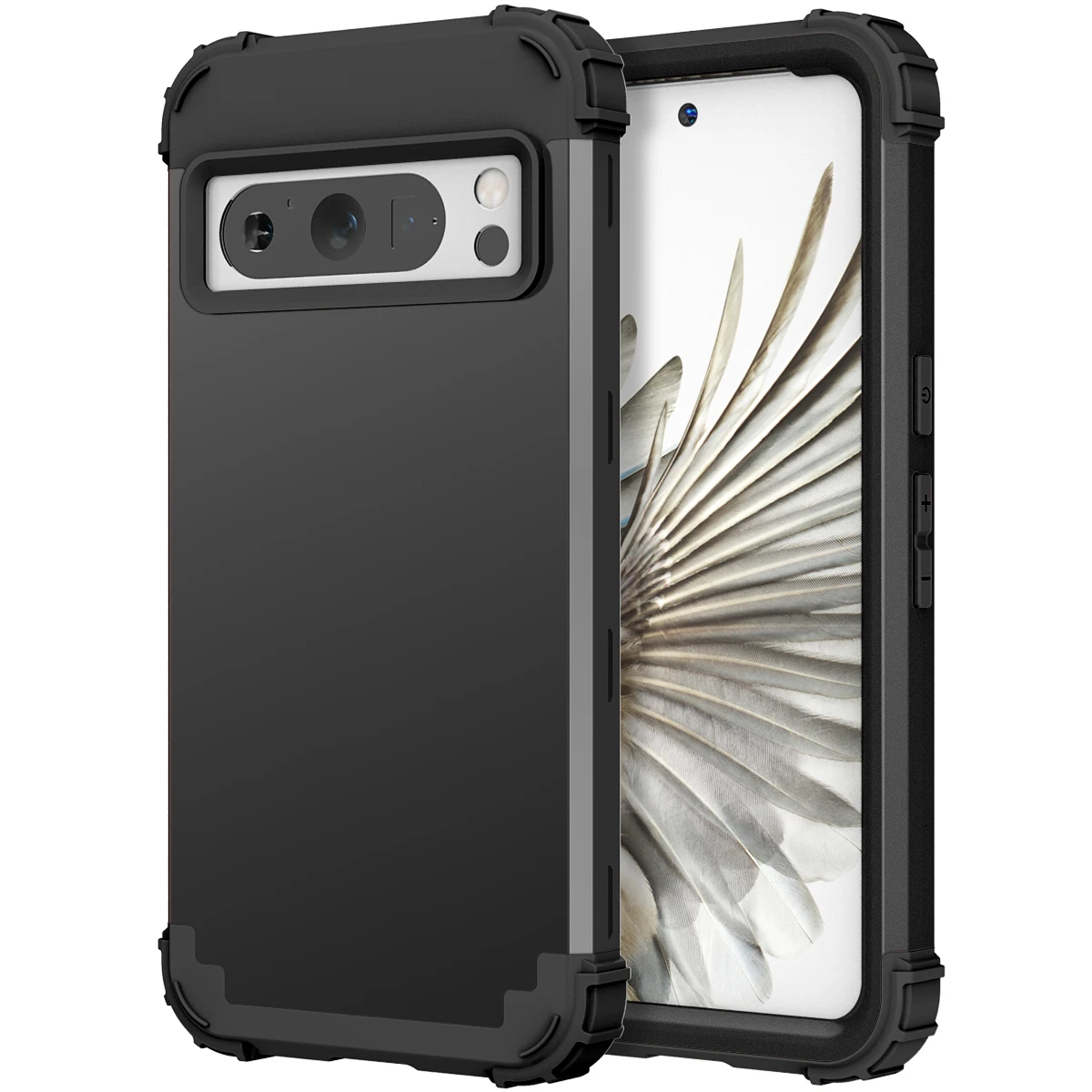 Pixel 8 Pro Cases,Heavy Duty Hybrid Sturdy Armor Defender High Impact Shockproof Protective Case For Google Pixel 8 Pro Cover