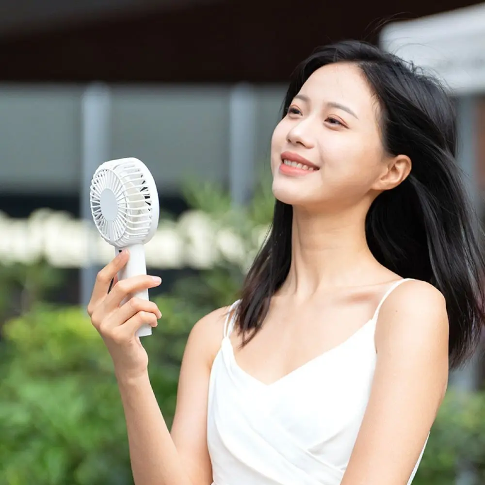 Portable Handheld Fan Mini USB Blower Rechargeable Digital Display Stepless Speed Control Night Light For Wisec Outdoor Cooling