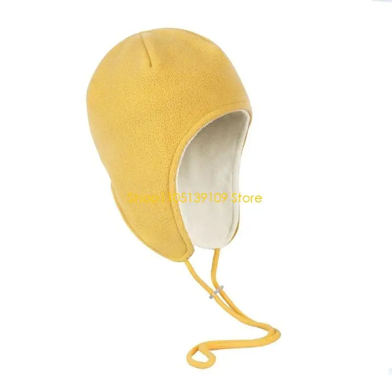 조정 가능한 문자열이있는 방풍 귀고리 모자 양털 비니 모자 남여 열 모자 스노우 사이클링 스키를위한 부드러운 따뜻한 모자