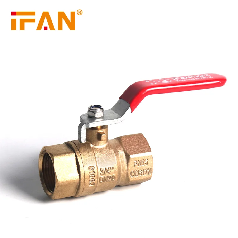 For Ifan Cw617 Copper Valve 1/2''3/4'' Water Supply Copper Ball Valve Long Handle Brass Ball Valve  plumbing materials Excavator