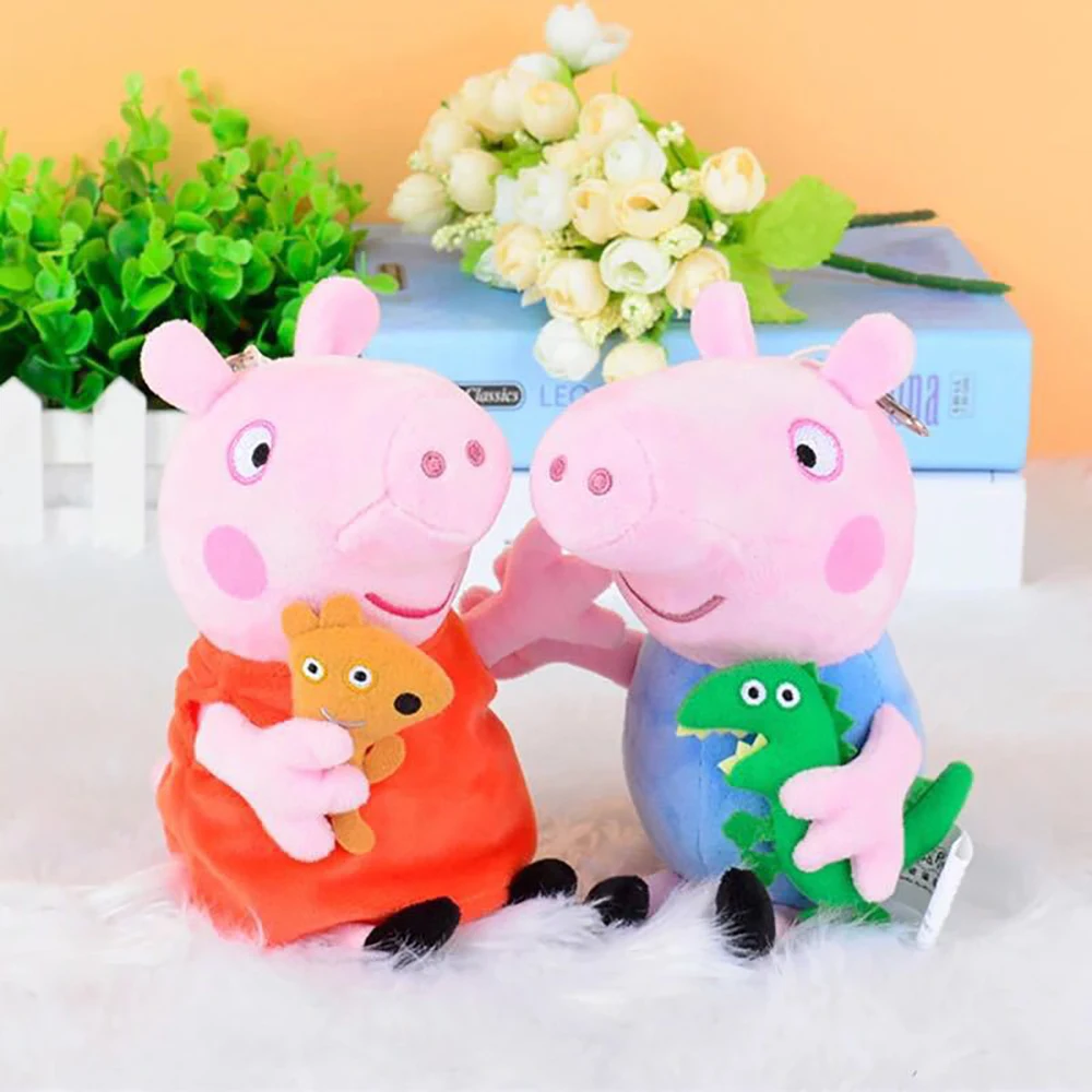 30CM Peppa Pig Toys Kawaii Piggy George Piggy Daddy Piggy Mummy Cartoon Dolls Children's Room Decoration Cushions Pillows Gifts