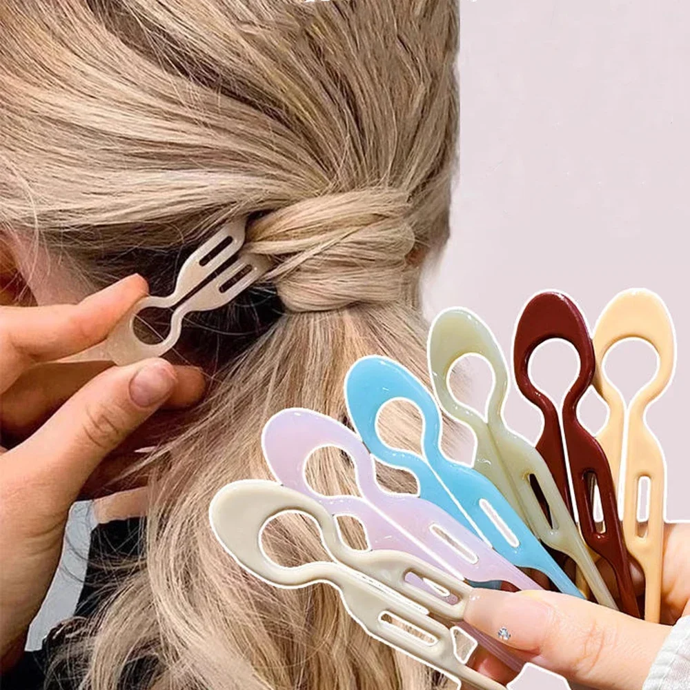 HOT Design Retro Barrettes Hair Bun U-Shaped Hair Sticks Clip Hairpins Woman Girls Ponytail Meatball Head Sweet Hair Accessories