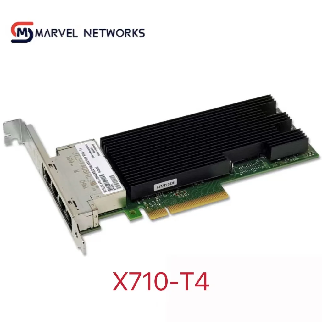 

100% Original X710-T4 X710 10GbE Quad RJ45 Port Ethernet Converged Network Adapter