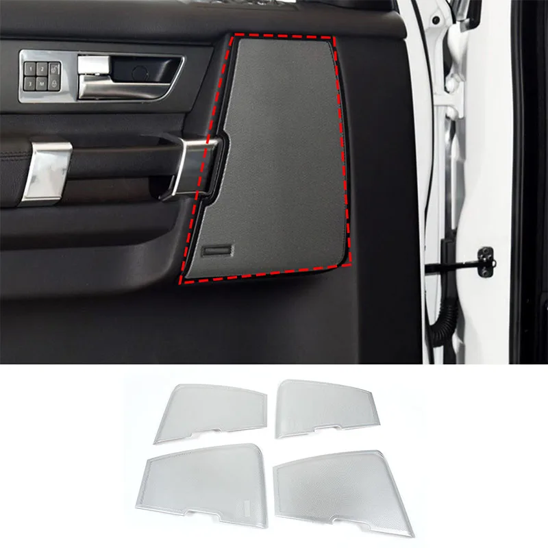 

For Land Rover Discovery 4 LR4 2010-1016 Stainless steel Silver Car Door Speaker Cover Trim Sticker Car Accessories