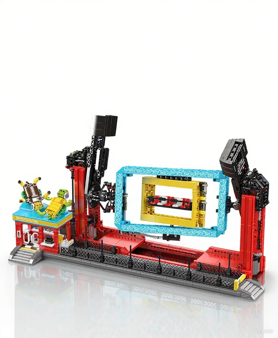 Mold King 11019 Pretpark Speelgoed De Gemotoriseerde Spinning Ride Bouwsteen Montage Achtbaan Baksteen Kid Kerstcadeau
