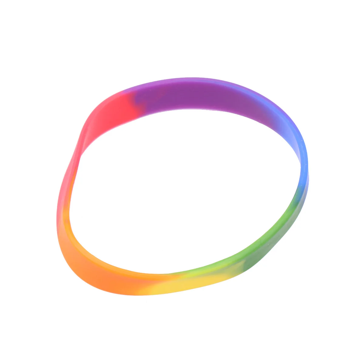 

10Pcs Unique Rainbow Wristband Fashion Silicone Bangle for Pride Gay Support Bracelet Party Souvenir Gift