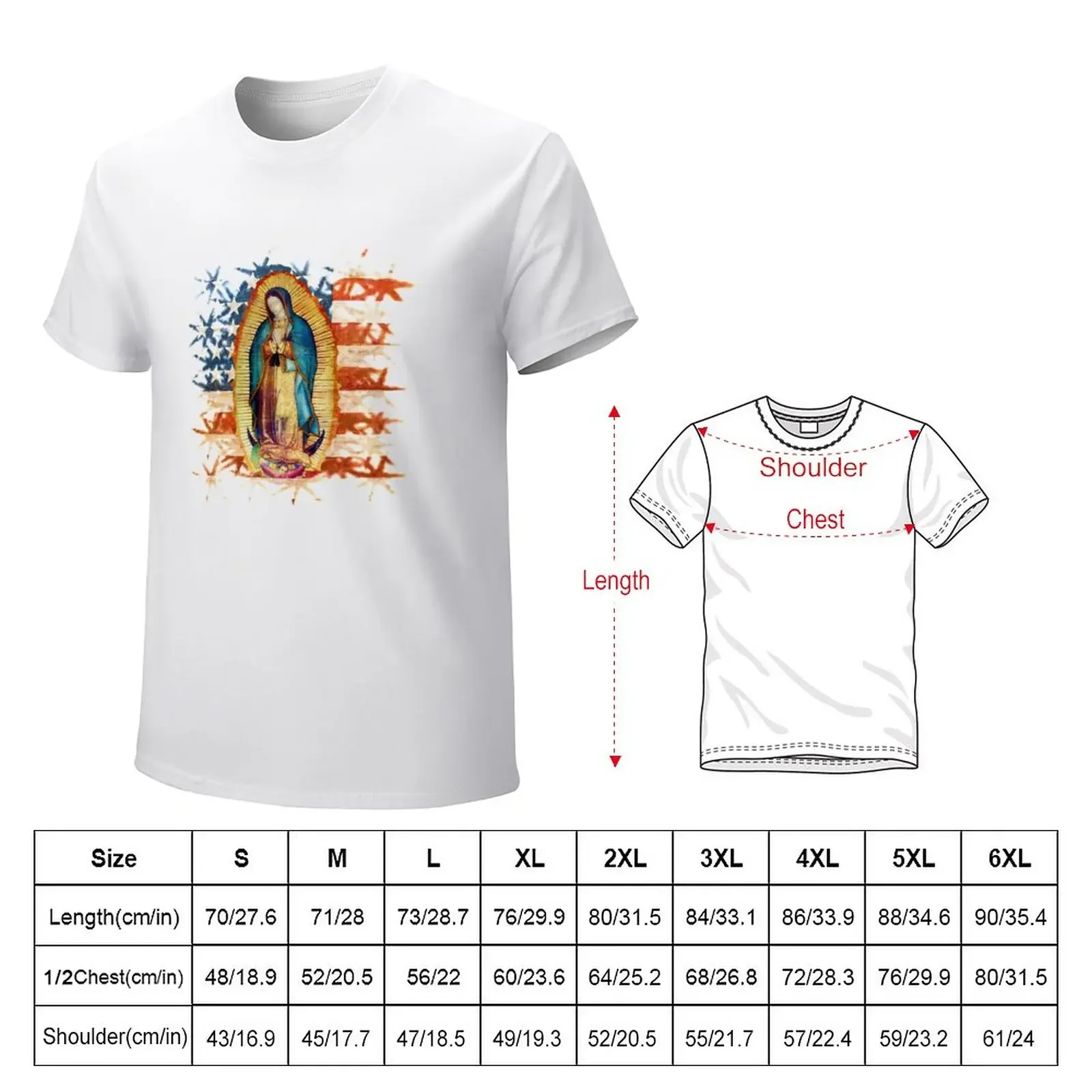 Our Lady of Guadalupe Mexican Virgin Mary USA United States Flag Mexico Catholic T-Shirt blanks cute clothes mens clothes