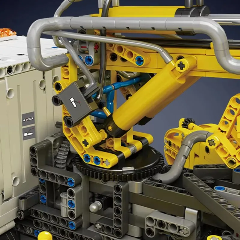 MOLD KING 19003 Giallo Camion con cassone ribaltabile pneumatico da corsa tecnico Building Block Ingegneria Auto Assemblaggio di mattoni Giocattolo Regali di compleanno