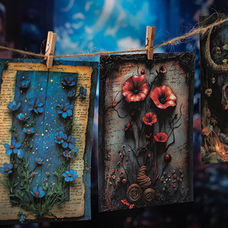 ورق مادة شخصية الهالوين من Mr. Paper 50 ورقة/عبوة من سلسلة الكتب السحرية الساحرة المواد السحرية هدية عيد الهالوين العائلية