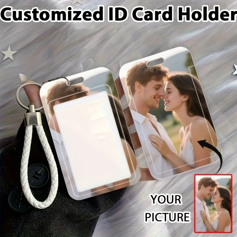 Personal Life Photos Customized Acrylic Card Holder For ID Card Bank Card Card Holder Access Card Work Card Protection Cover
