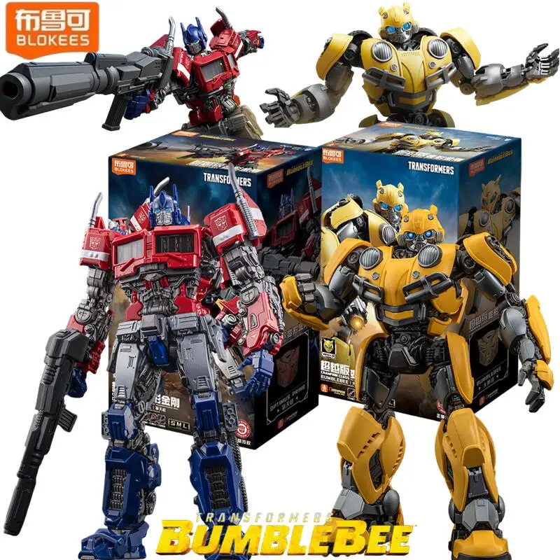 Blokees Transformers Optimus Prime Bumblebee Champion Class Movie 6 Model Kit Joint Movable Figure Ornament Collectible Gift