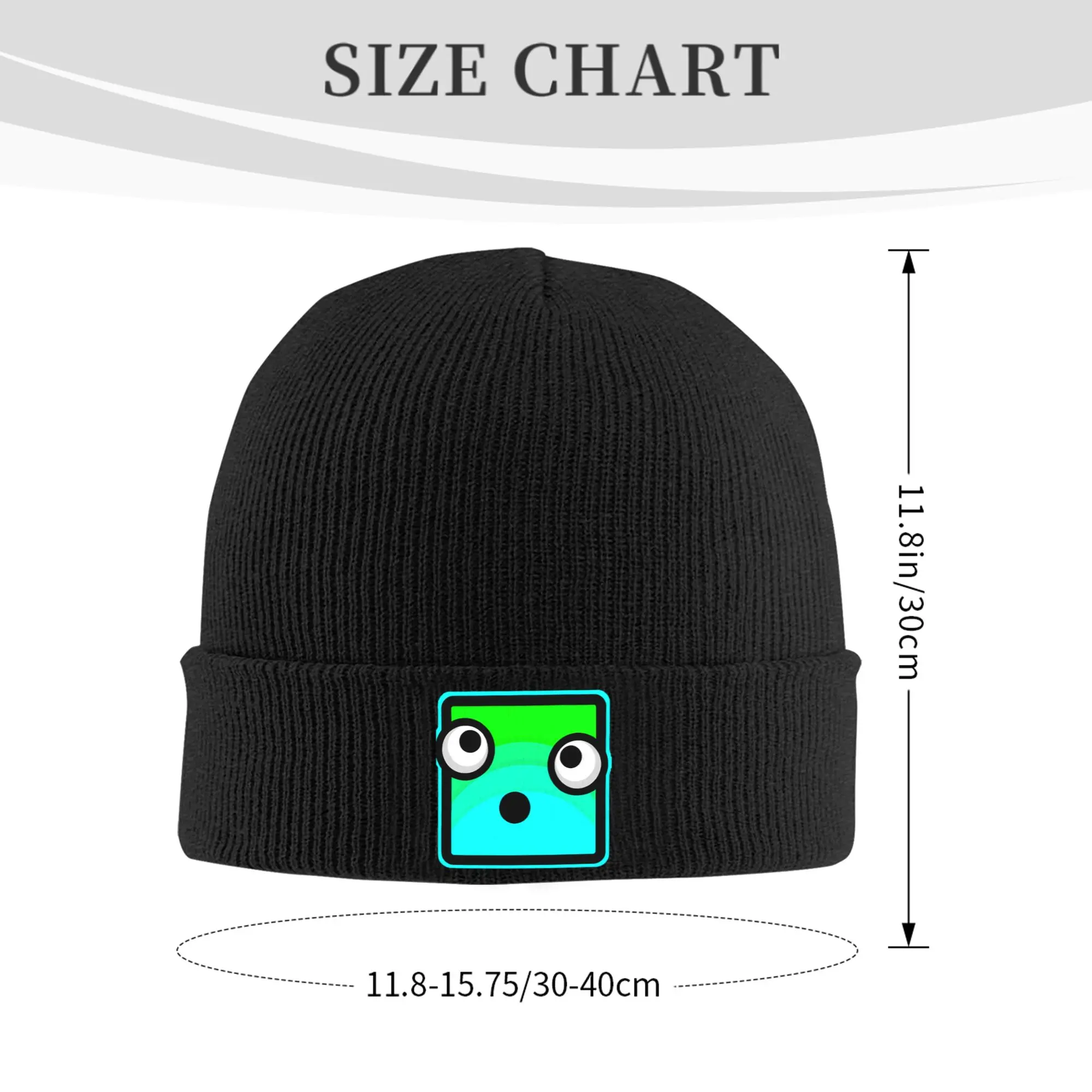 App Fun Games Geometric Dash  Hats Autumn Winter Skullies Beanies Street Geometry Dash Cap Men Women Acrylic Knitted Caps