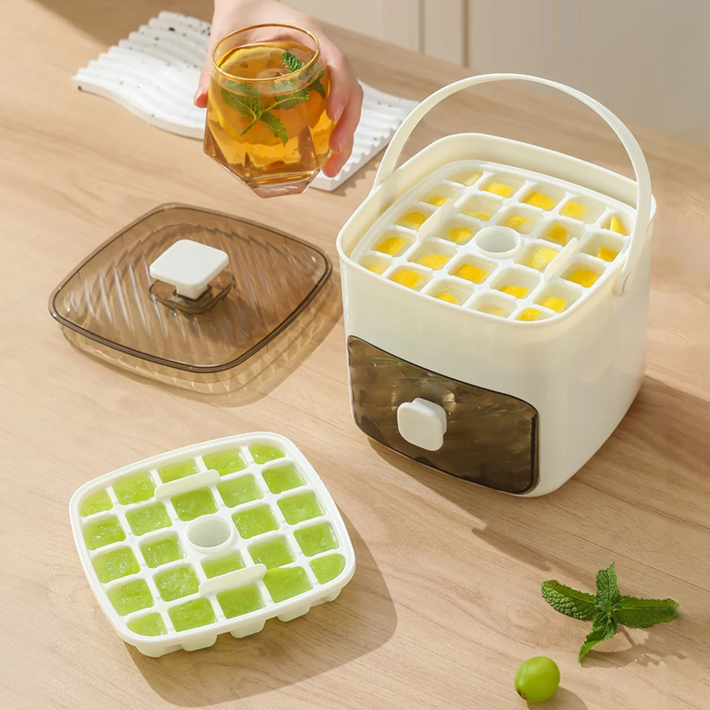 

Ice Bin With Tongs Leak-Proof Ice Cubes Molds For Summer Drinking