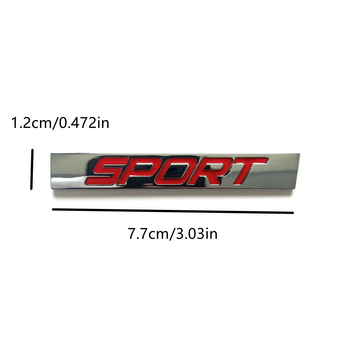 Sport Logo Square Bar Zinc Alloy Car Styling Emblem Badge Auto Refitting 3D Sticker Decal for VW New Jetta Bora Lavida Honda