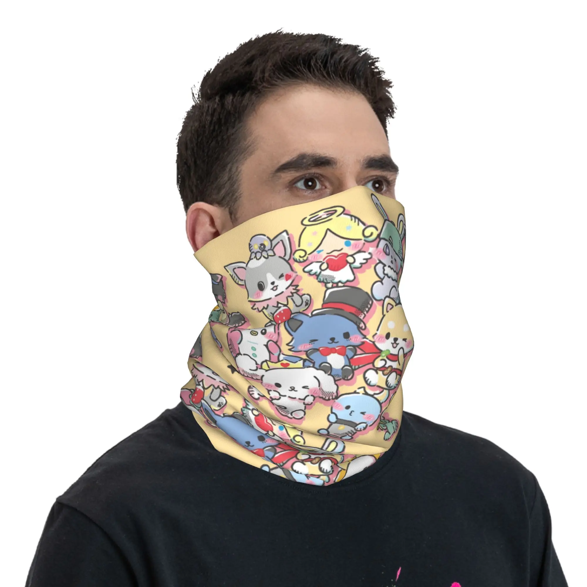 مخصص JO1 اليابانية الصبي الفرقة الكرتون باندانا الرقبة الجراب يندبروف الوجه وشاح غطاء النساء الرجال عقال أنبوب بالاكلافا #5