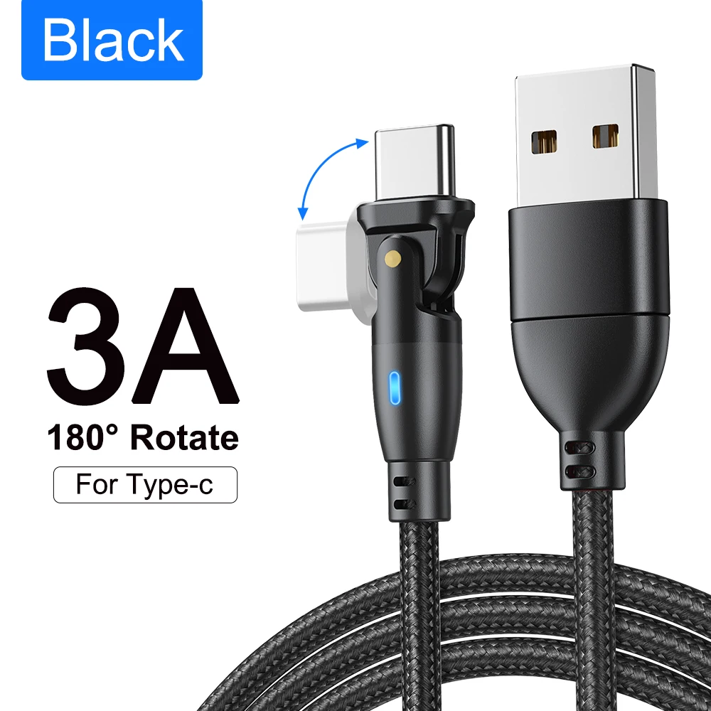 100 W USB Typ C auf USB C Kabel 5A PD Schnellladegerät Kabel für MacBook Pro Xiaomi iPad Samsung 180 drehbares USB-C-Kabel