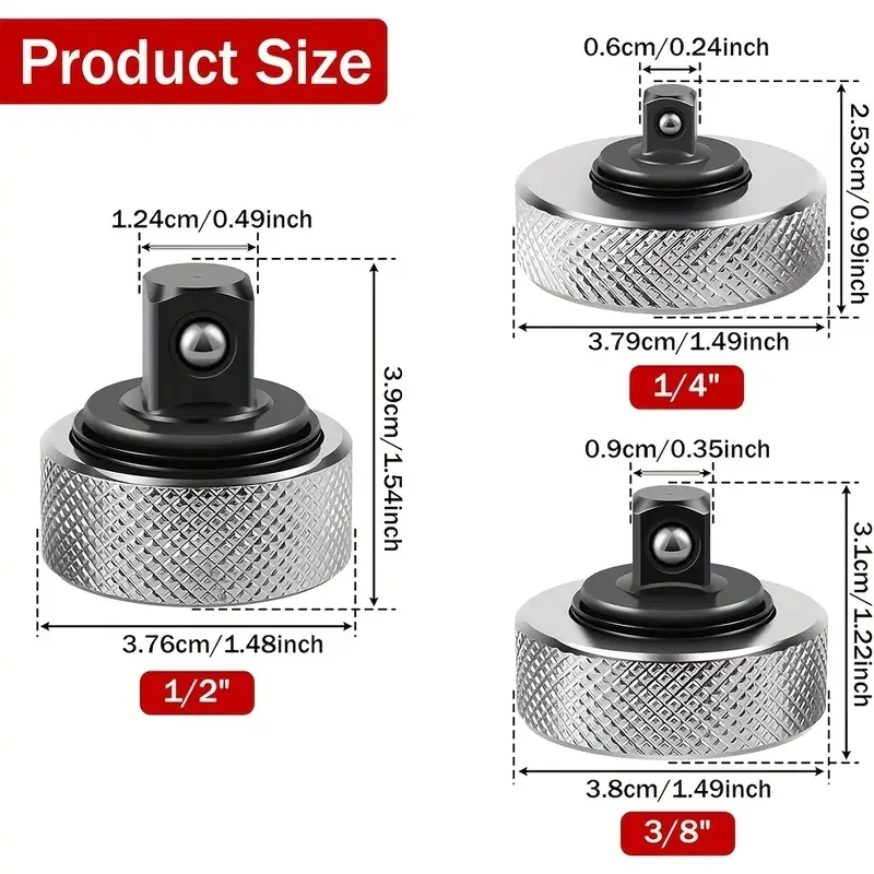 Reversible Thumb Wrench Set, 3 Counts/set 1/4