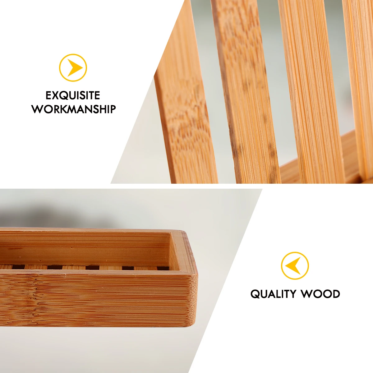 

Bathroom Soap Holder Wooden Bamboo Drainer Tray Dish Container Placing Rack Drying Tools Box Easy Wash Clean Extends Soap Life
