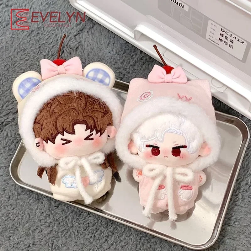 

Evelyn 10 см хлопковая кукла, одежда, аксессуары, плюшевая игрушка, милая кепка, шляпа, одежда, наряд «Любовь и глубокий космический подарок на день рождения