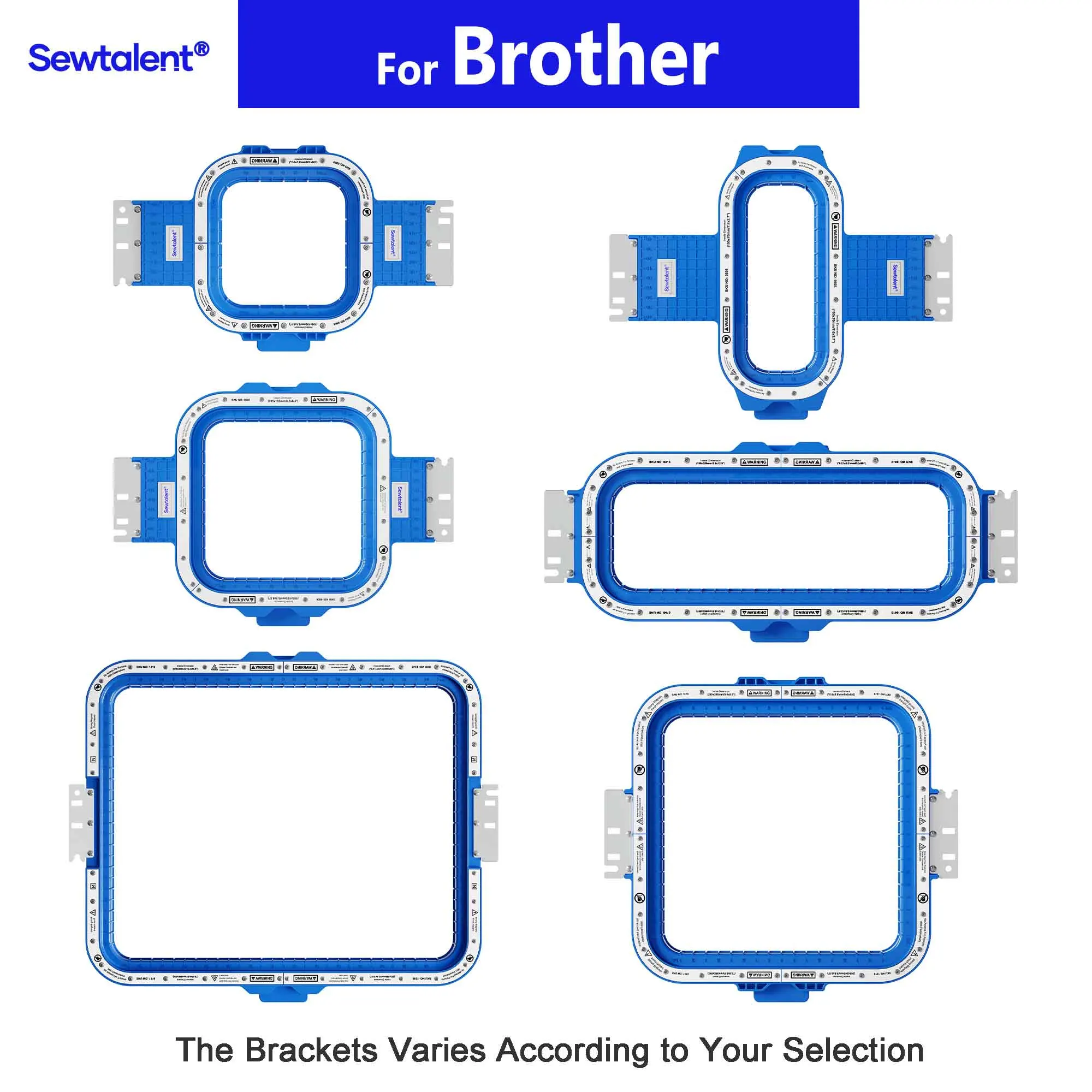 Brother VR PRS100 PR1X PR620 PR650 PR655 PR670E PR680W PR1000E PR1050X 1055X con Sewtalent Mighty hoop Cerchio da ricamo magnetico