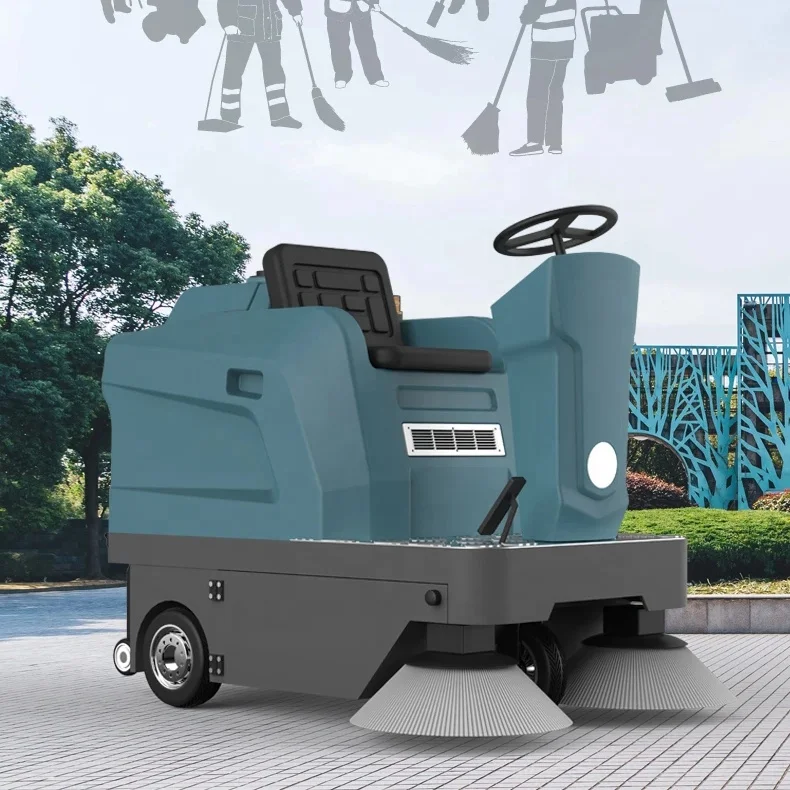 EVERLIFT Industrial Automatic Vacuum Floor Sweeper Machine Ride on Electric Street Road Sweeper M-1250