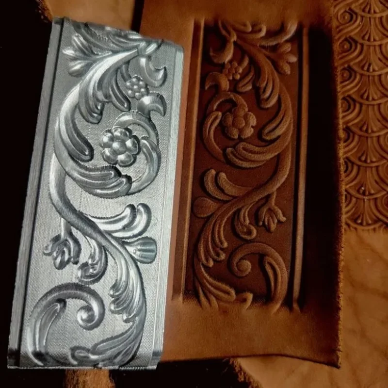 لـ Gürtelspregestemple Aus Aluminiumlegierung، Individuelles Juanzhi/Manzhi-Muster، Metallpregewerkzeug Fur Lederhandwerk، Wiede