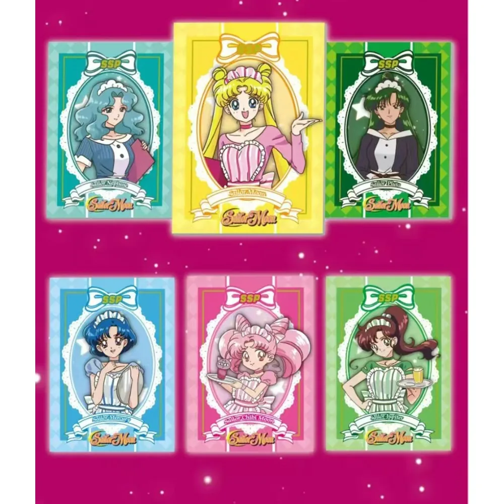 Tarjeta de colección Sailor Moon, batalla mágica, chica, protagonista de Anime, fondo de estrella, serie de tarjetas, regalos creativos favoritos para fanáticos, juguetes