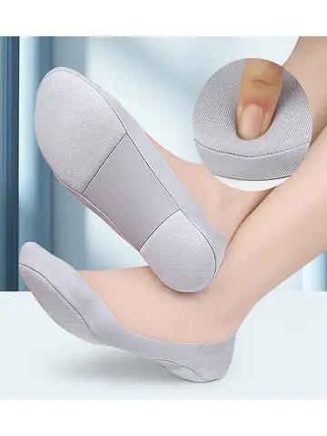 Women Boat Sock Plantar Fasciitis Shoes Insole Socks Insoles for Feet Shock Absorbing Shoe Sole Invisible Non slip Shoe pads
