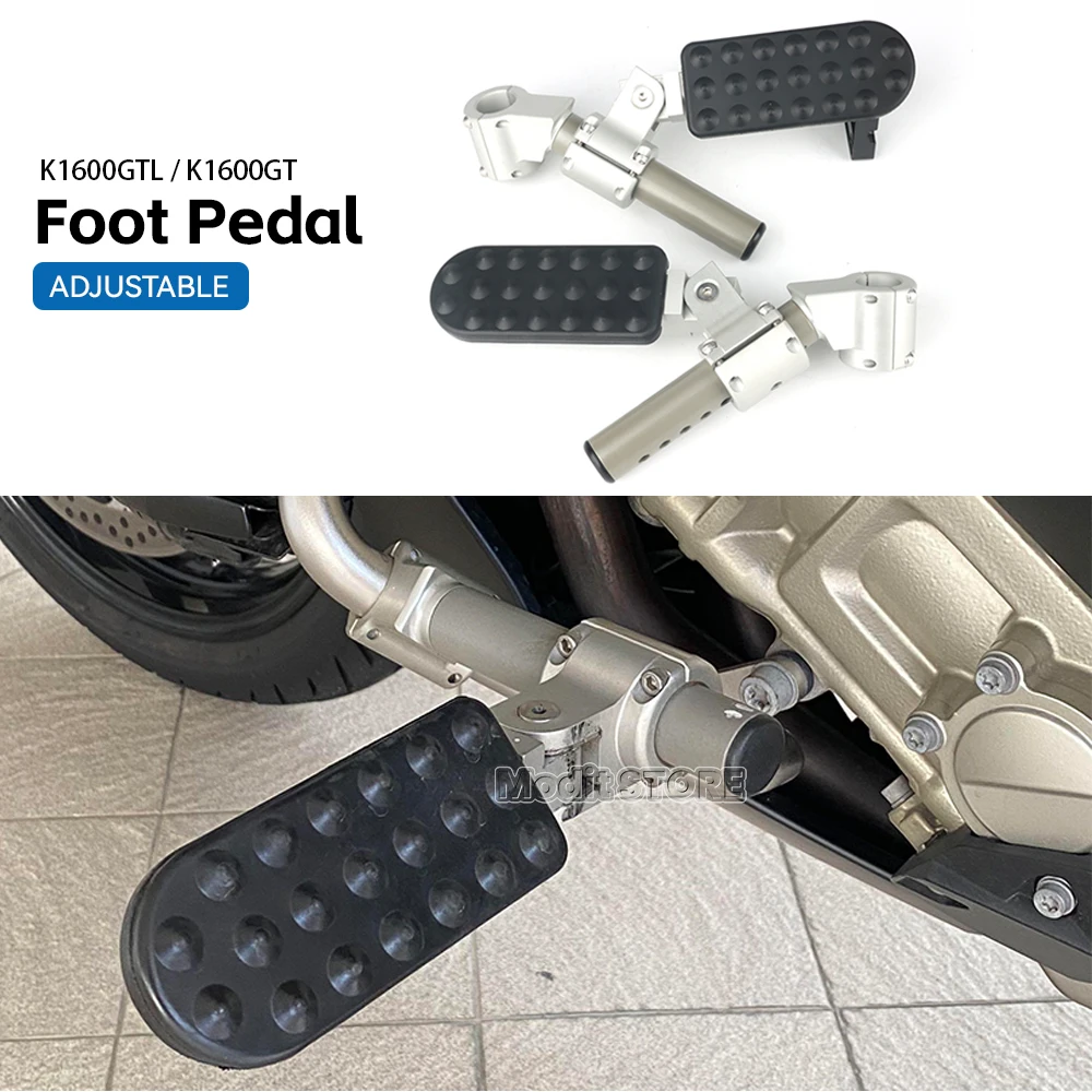 For BMW K1600GTL K1600GT K 1600 GT GTL 2010-2016 Motorcycle Adjustable Folding Foot Pegs Rest Pedal Set Footpeg Footrest Kit