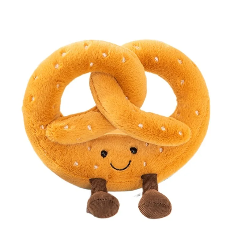 Brot hatte Plüschtier, Croissant, Baguette, Pretzel, Plüschtier, niedliche Bäckerei, Stofftierpuppe, weiches Gebäckkissen, Geschenk für Kinder