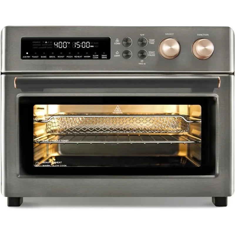 Infrared Heating Air Fryer Toaster Oven, Extra Large Countertop Convection Oven 10-in-1 Combo, 6-Slice Toast