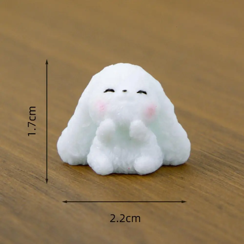 Cute Animal Decoration Cute Miniature Bunny Ornament Resin Bunny Figurine Corrosion-Resistant Rabbit Figurine For Indoor Garden